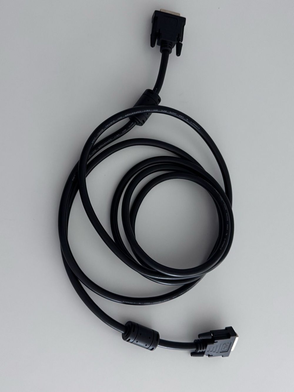DVI-D Dual Link Male-to-Male Cable, 24+1 Gold-Plated Connectors, 10 ft